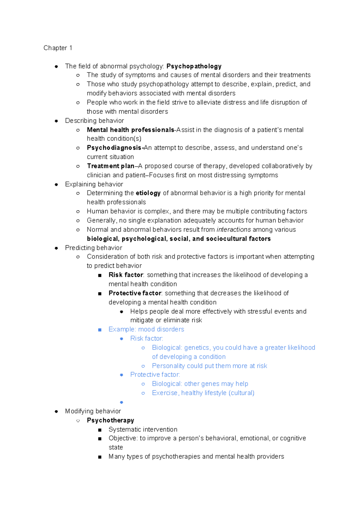 Chapter 1 - Lecture notes 2 - Chapter 1 The field of abnormal ...
