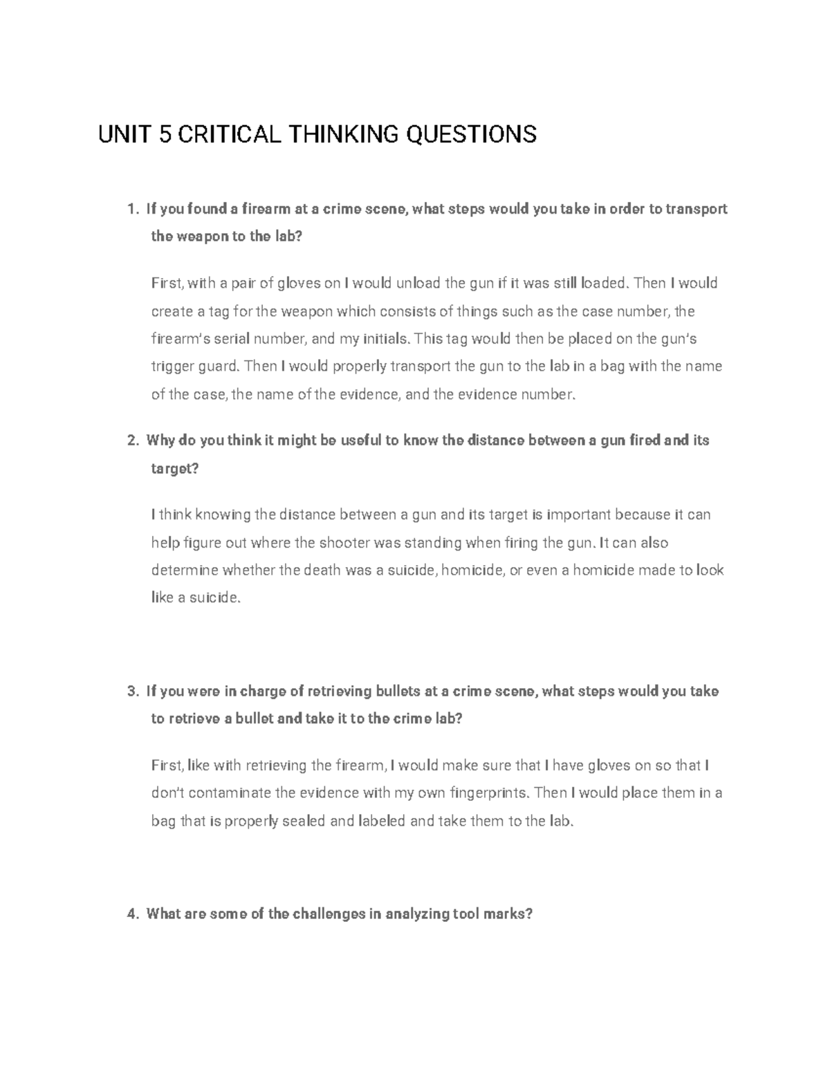 unit 5 critical thinking questions creative writing