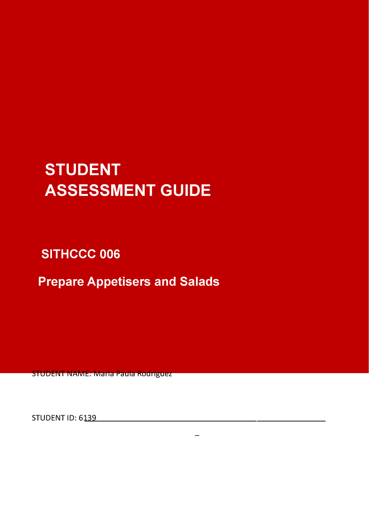 Sithccc 006 Prepare Appetisers And Salads Student Guide V2 M - STUDENT ...