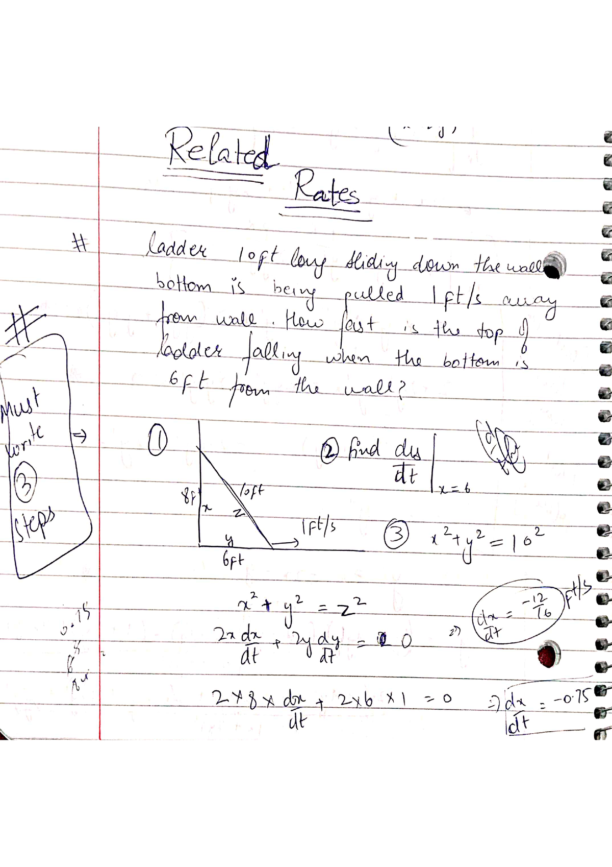 Calc 1 related Rates AND linear Appoximations - MATH 1120 - Studocu