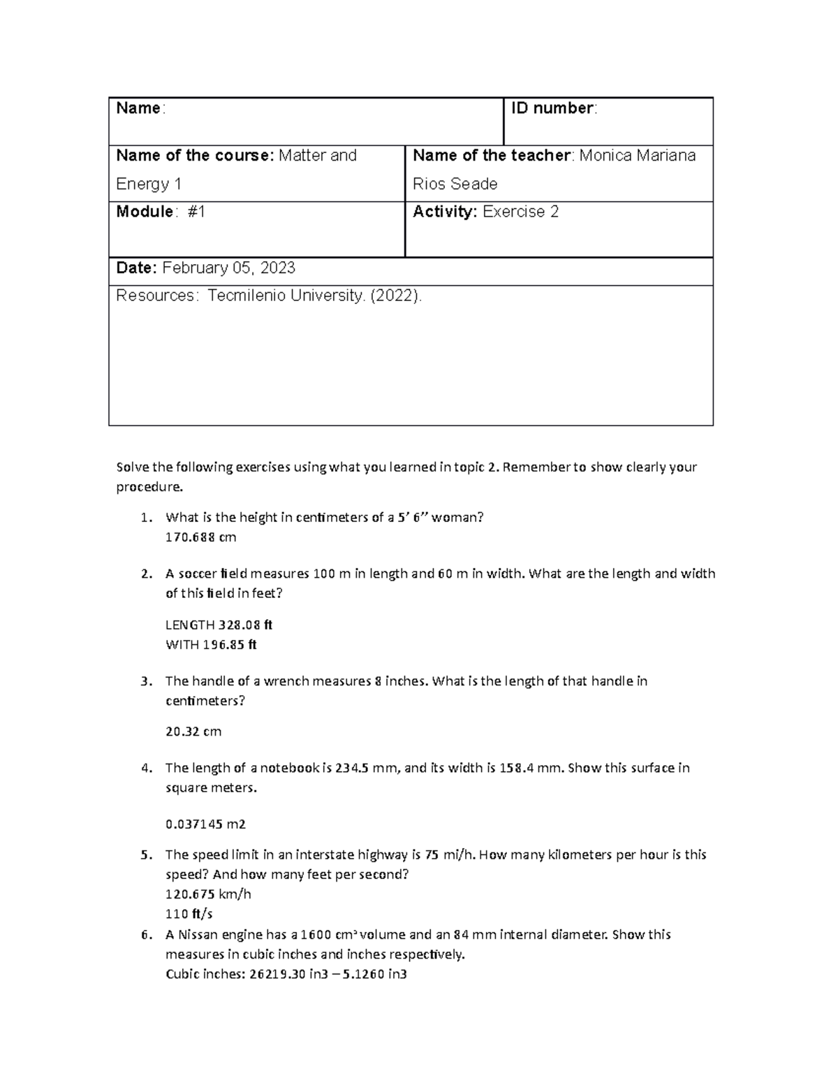 exercise-2-matter-and-energy-name-id-number-name-of-the-course