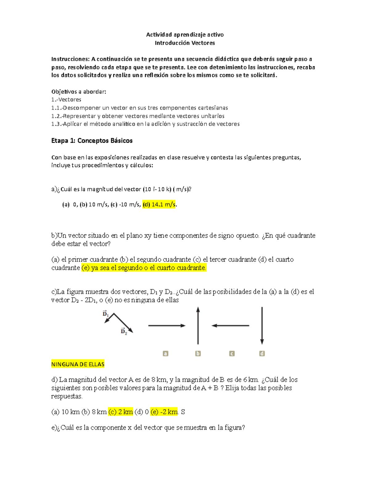 Actividad 1 - Física 1 - Actividad Aprendizaje Activo Introducción ...