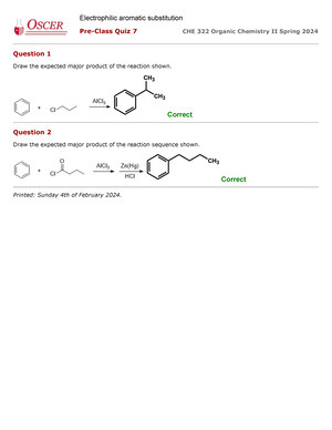 Pre-Class Quiz #8 (Orgo 2) - Effects Of Electron Donating Groups On ...