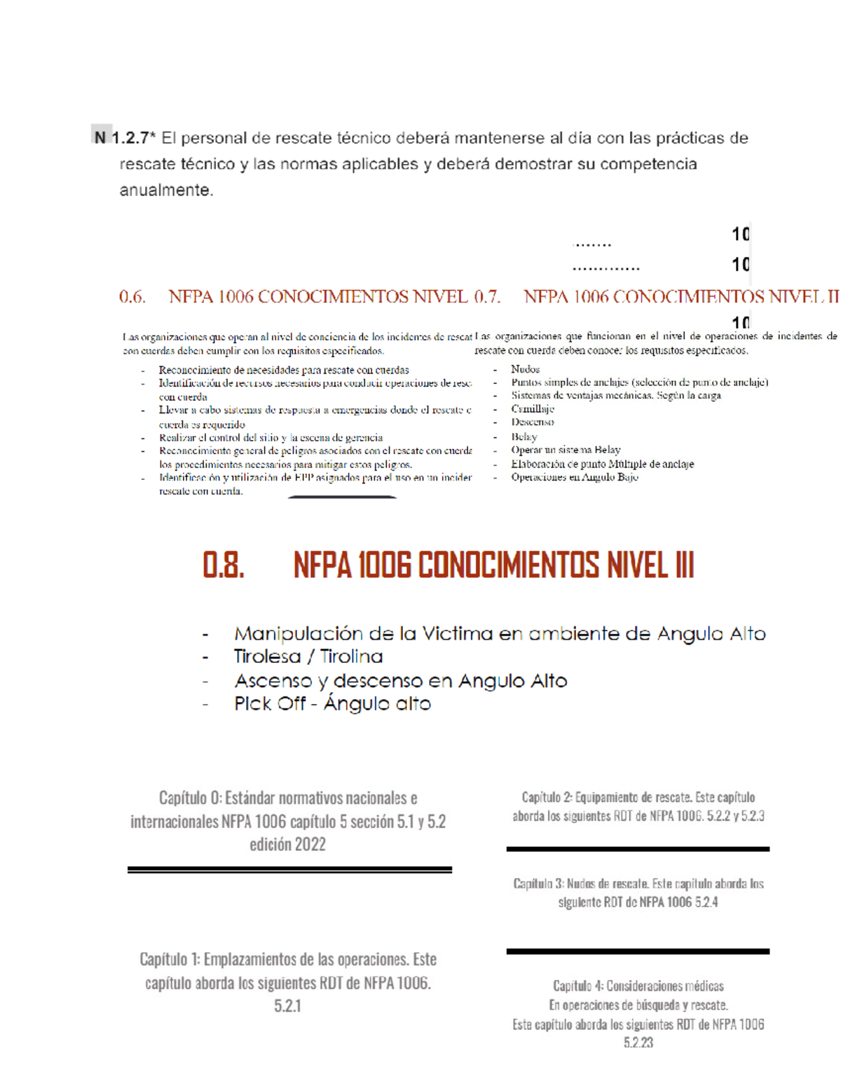 NFPA 1006 - Sistema de gestión en seguridad y salud en el trabajo - Studocu