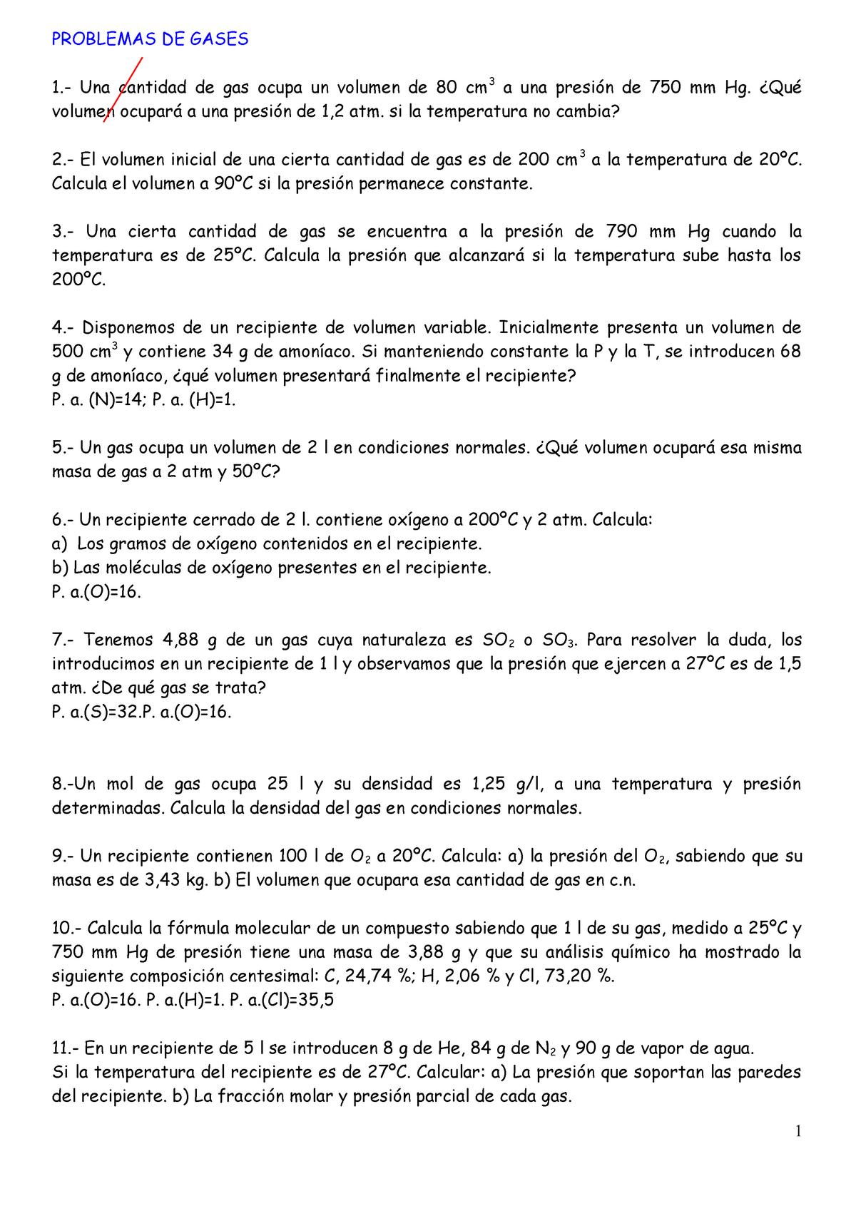 Ejercicios De Gases Ideales 4787