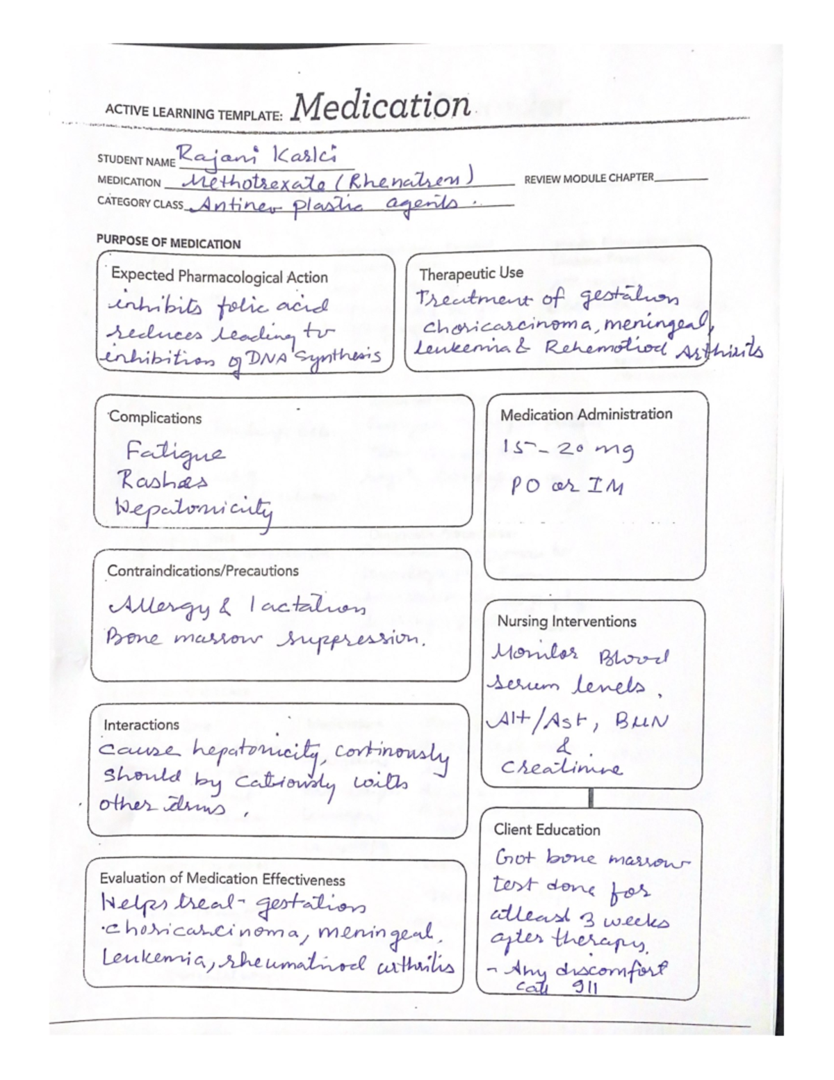 ALT Meds System Disorder Template - NS-117 - Studocu