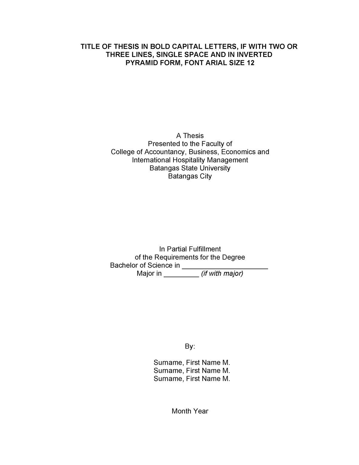 Thesis Format 2018 Preliminary Pages - TITLE OF THESIS IN BOLD CAPITAL ...