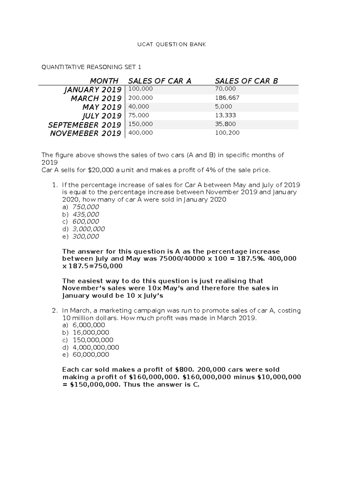 Ucat question bank - Can we get you in your house 🏠 🏡 is in your car 🚙 ...