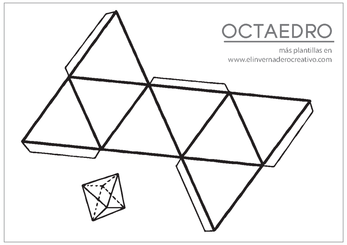 Octaedro - figuras - Matemática Básica - OCTAEDRO más plantillas en ...