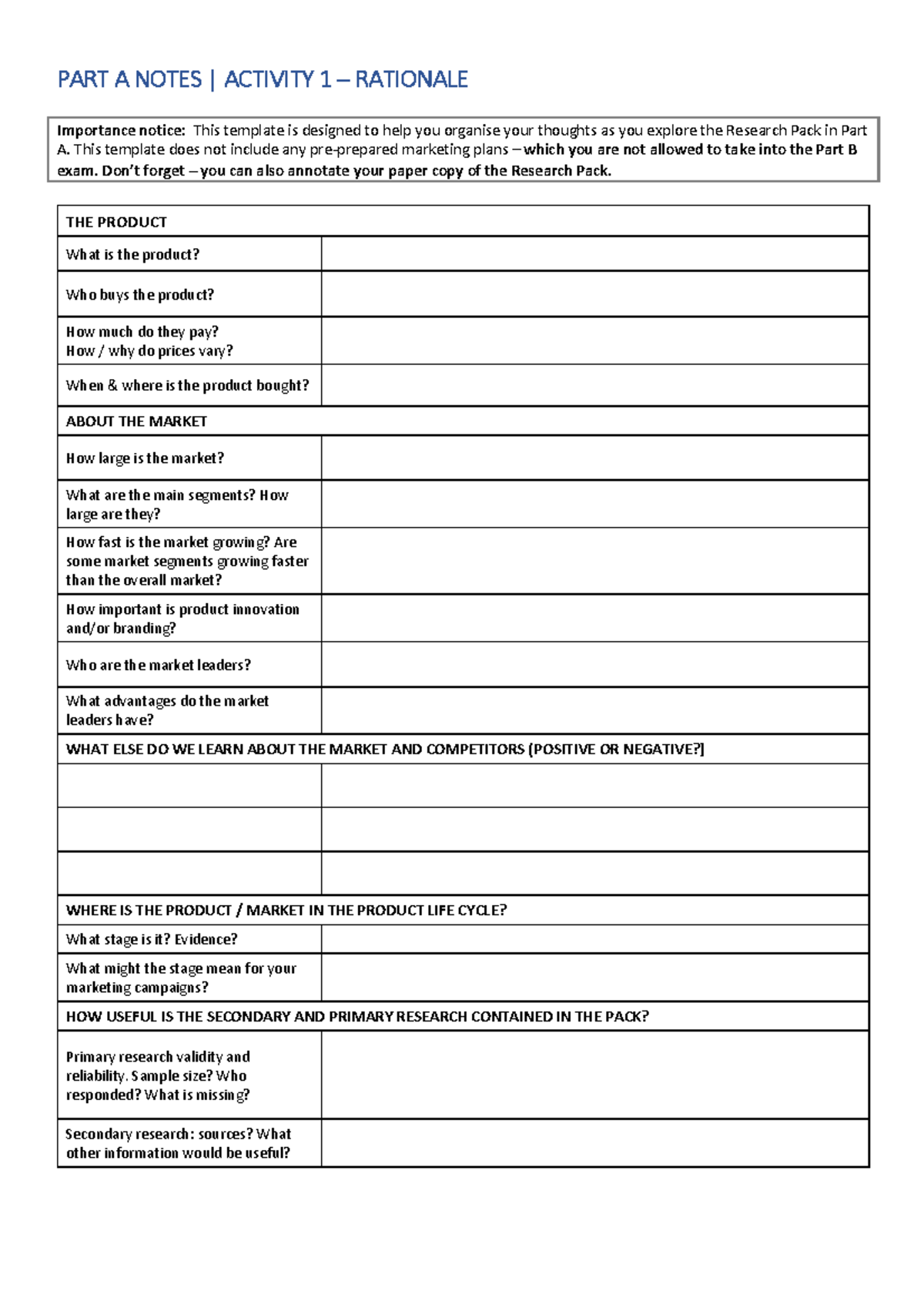 Part A Notes Activity 1 And Activity 2 - Studocu