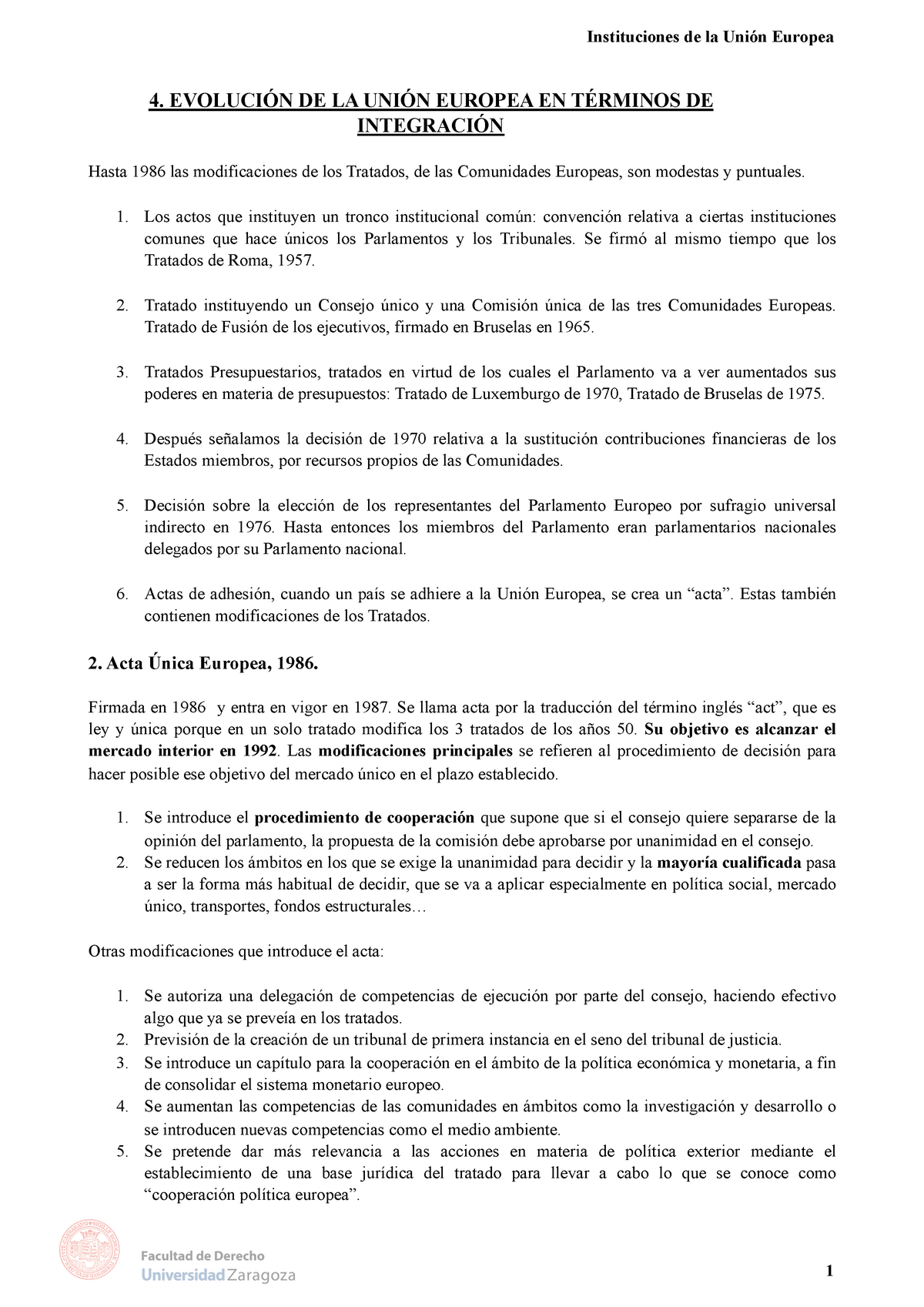 4 Evolución De La Unión Europea En Términos De Integración 4 EvoluciÓn De La UniÓn Europea 4542