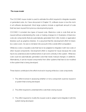 The reuse model