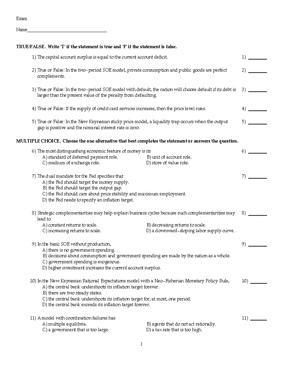 [2022]Quiz 4 with answer key - Exam Name ...