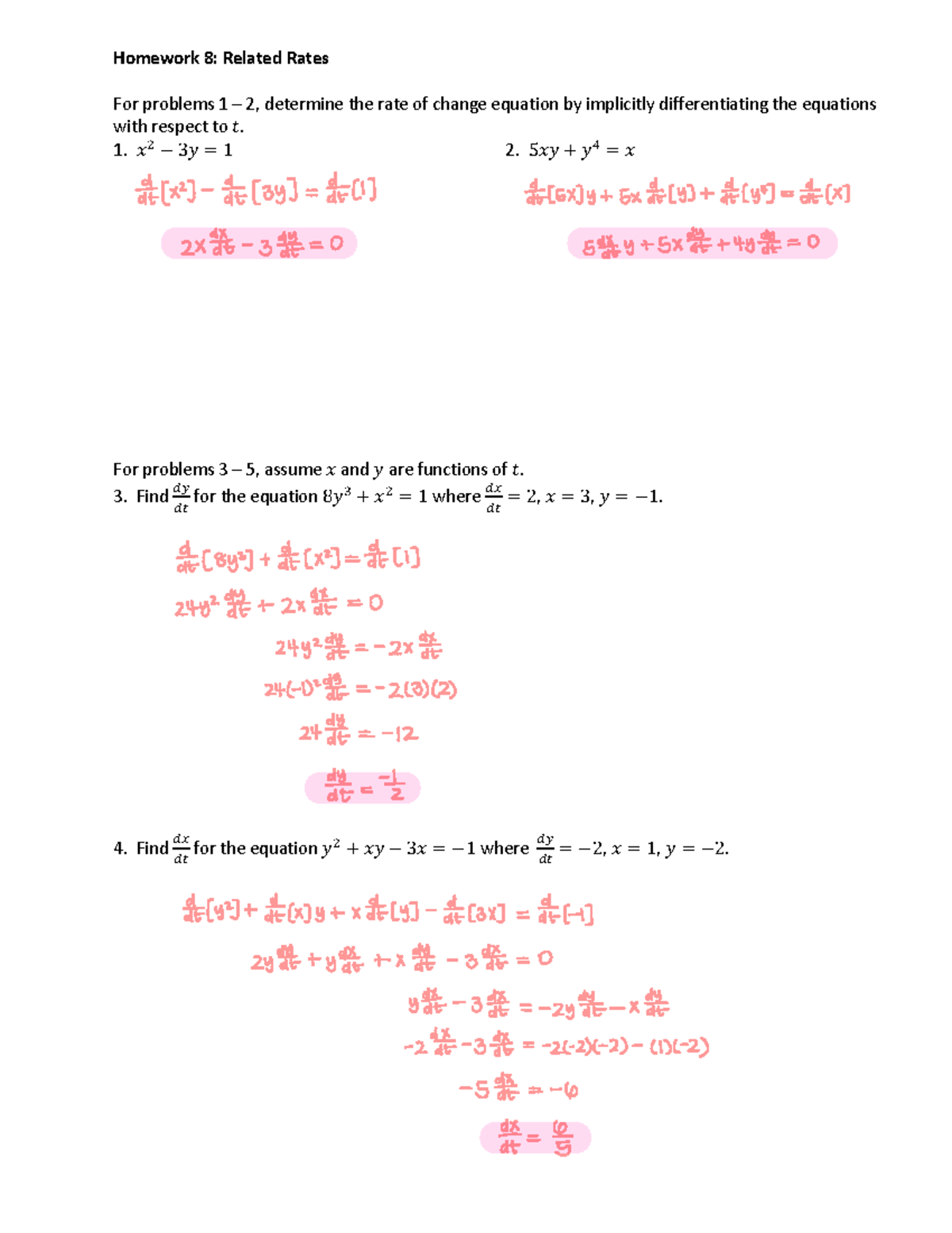 Assignment 8 - instructor Leslie Rodriguez - Homework 8: Related Rates ...