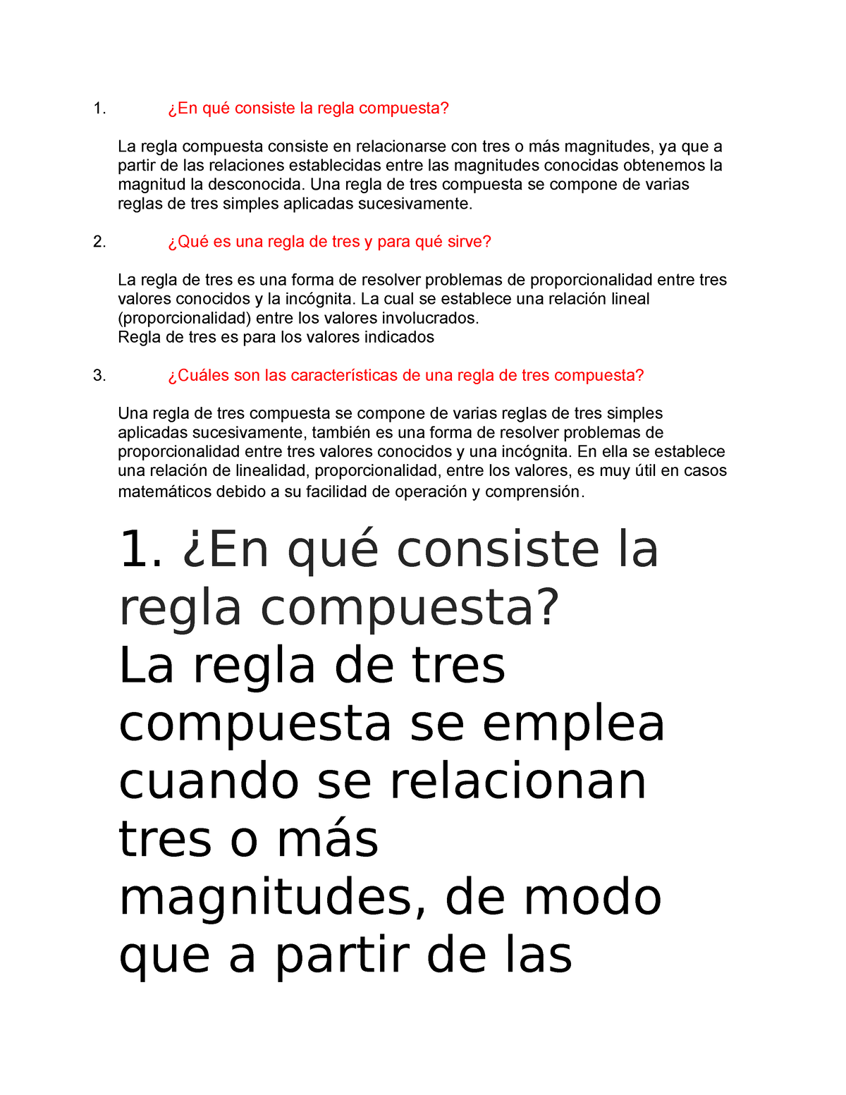 Matematica FORO Tematico 6 Preguntas Regla Compuesta - ¿En Qué Consiste ...