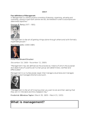 Unit 4 fm - computer science branch notes - Fundamentals Of Management ...