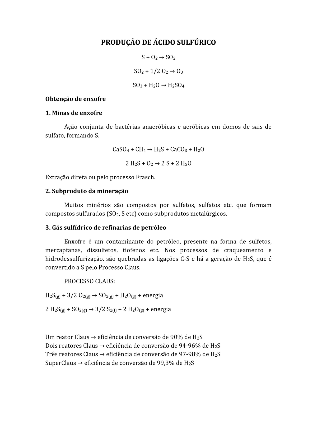 Produção De ácido Sulfúrico E Gases Industriais De S O2 So2 So2 O2 O3 So3 H2o H2so4 De Enxofre 1680