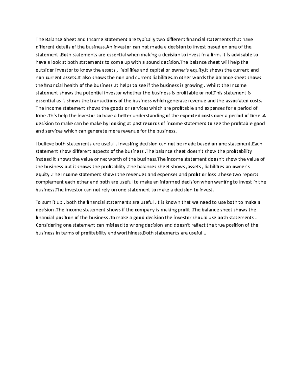 DA Unit 2 Basic Accounting BUS 1102 - The Balance Sheet and Income ...