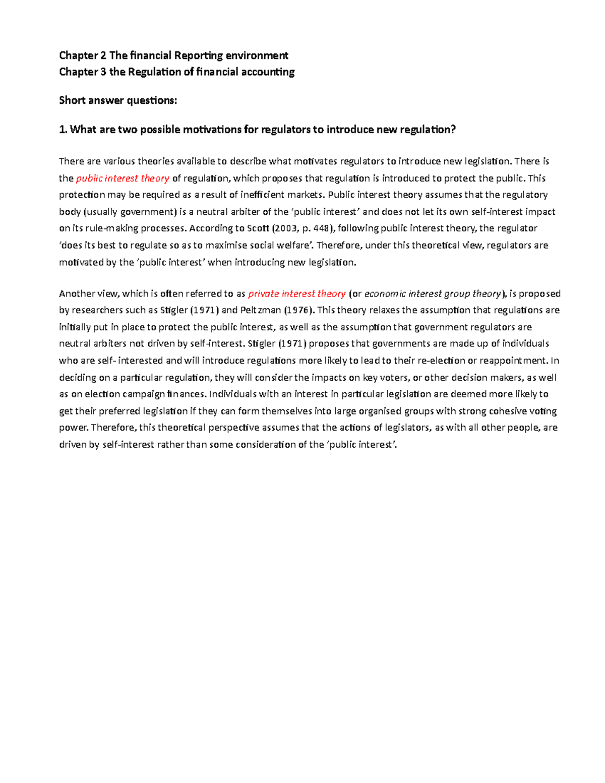 Week 2 - Chapter 2 and 3 Financial reporting enviroment and the ...