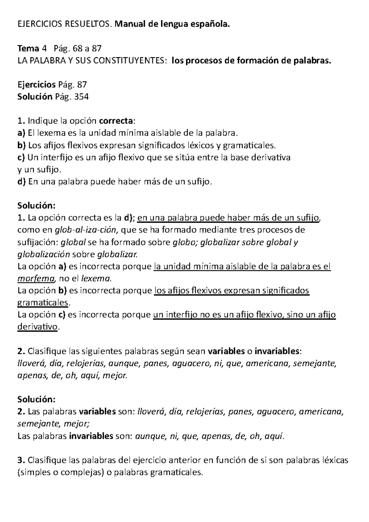 Ejercicios Resueltos 04 - EJERCICIOS RESUELTOS. Manual De Lengua ...