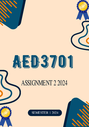 Aed3701 - Unisa - Assessment As An Educator - Studocu