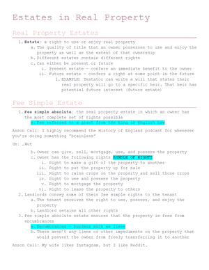 Chapter 1 - Intro to Property Law - An Introduction to Real Estate ...