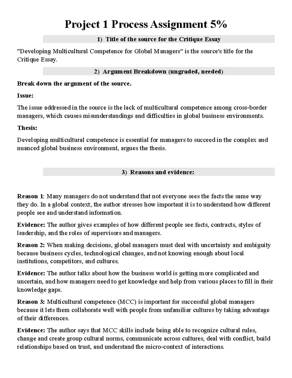 Project 1 Process assignment - Project 1 Process Assignment 5% Title of ...