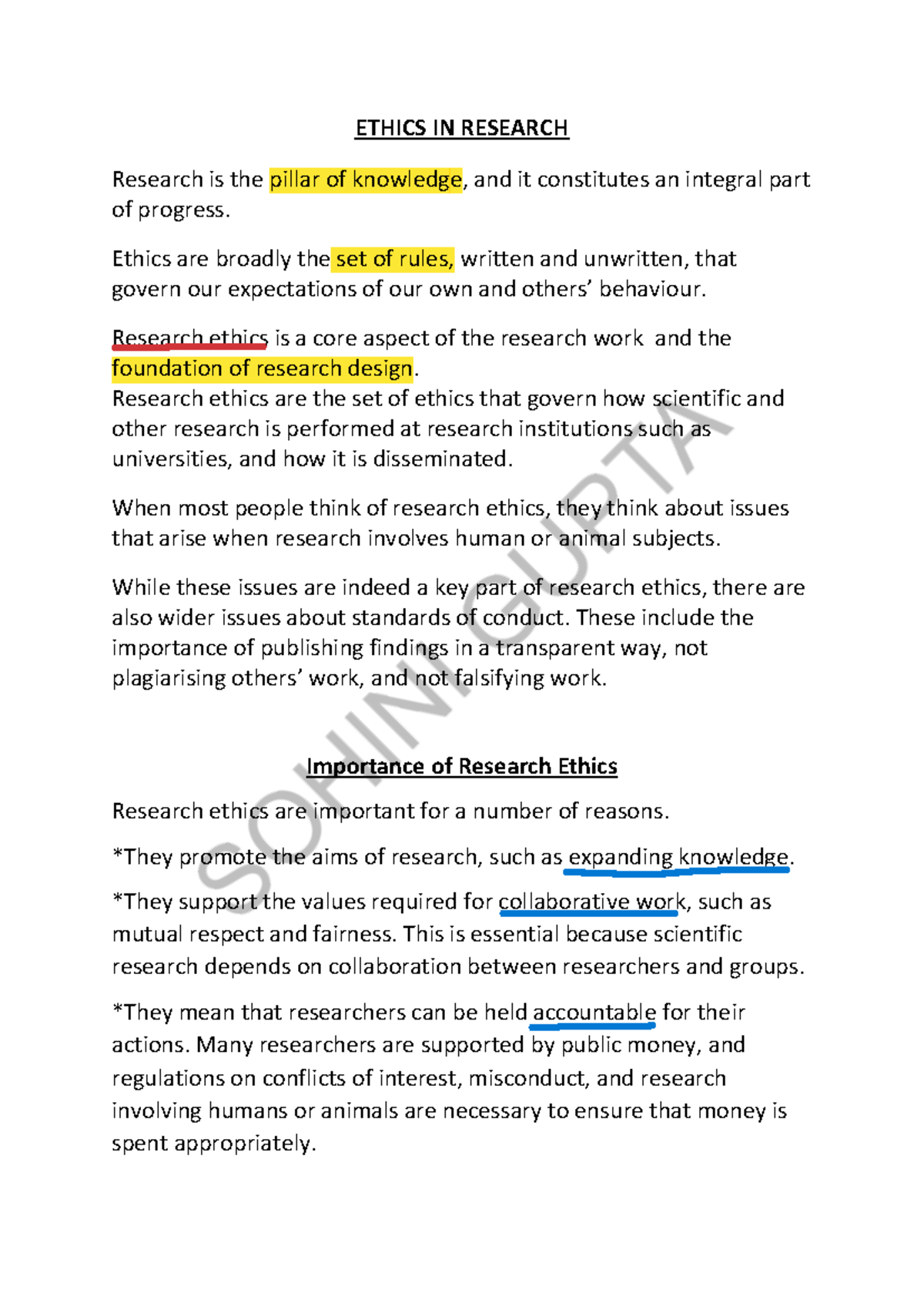 Ethics-in-research - Ethics in research - ETHICS IN RESEARCH Research ...