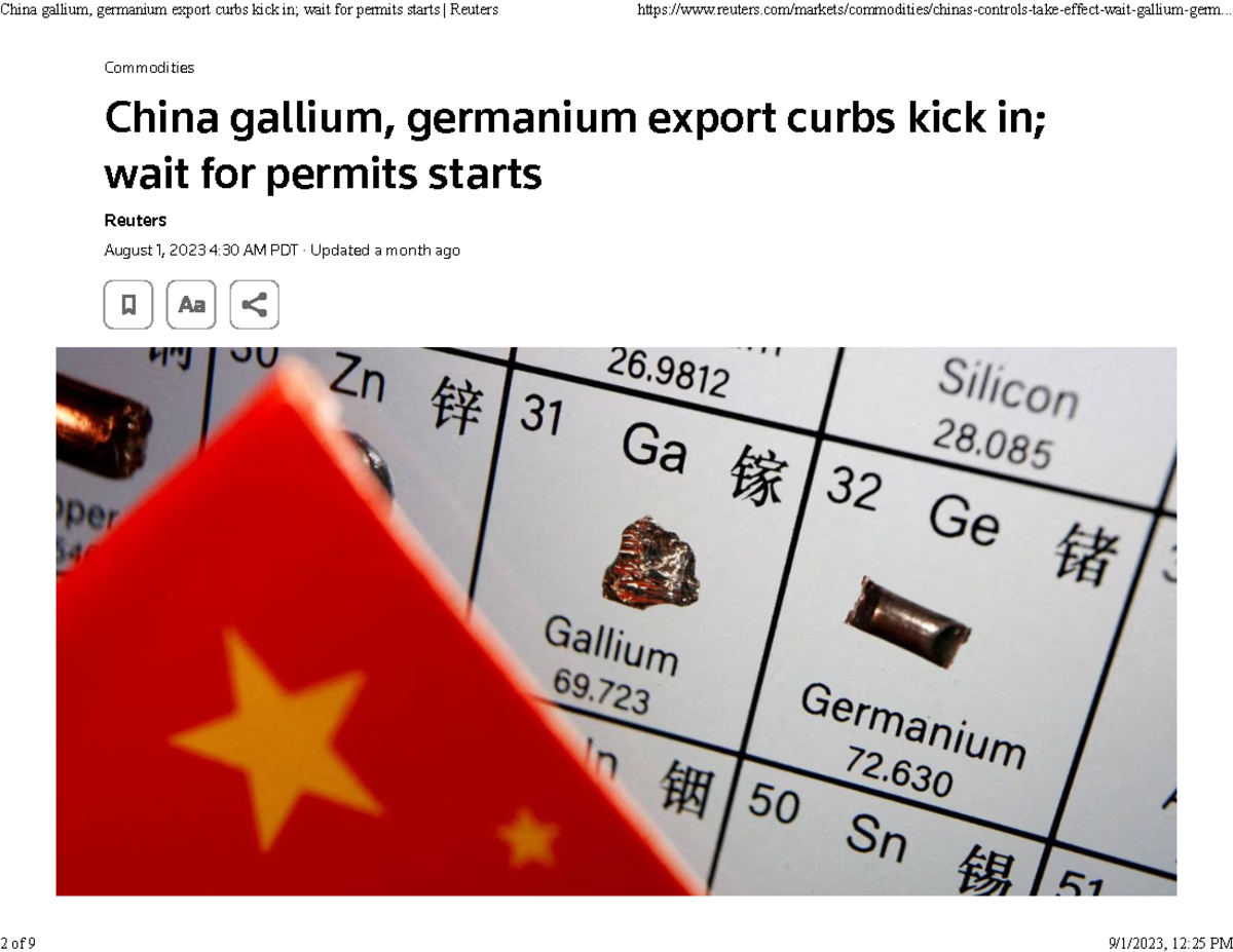 Test - 34324324 - China Gallium, Germanium Export Curbs Kick In; Wait ...