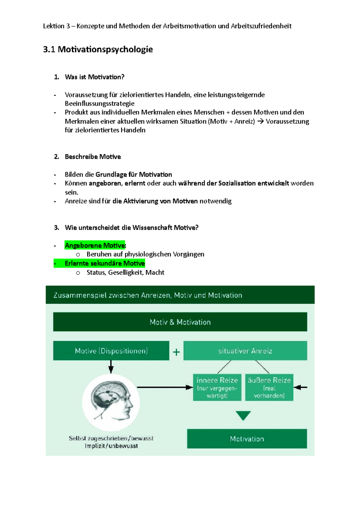 Lektion 3 – Konzepte Und Methoden Der Arbeitsmotivation Und ...