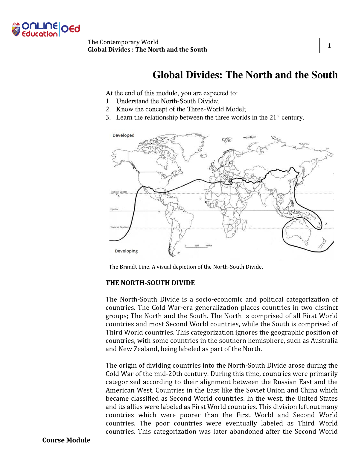 global north south divide essay