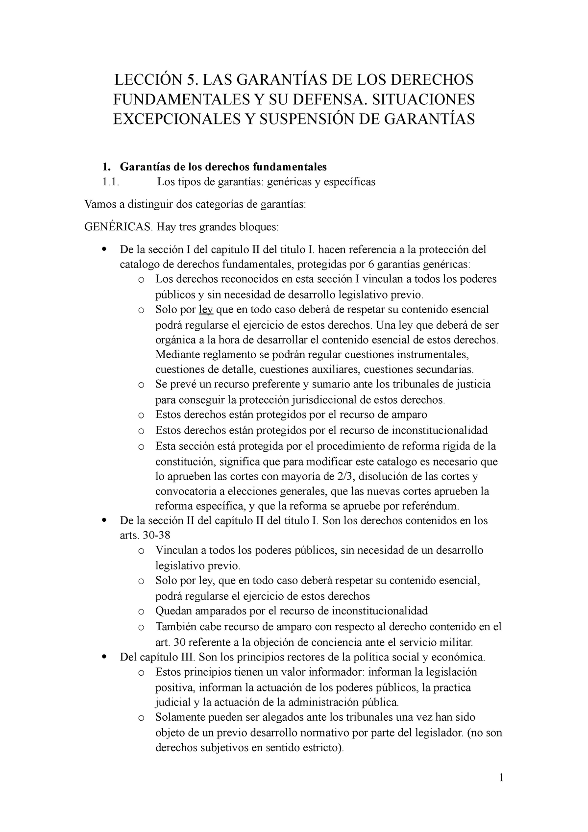 Lección 5 - Apuntes Tomados En Clase De La Asignatura De Derechos ...