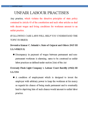 Civil AND Criminal Immunities OF A Registered Trade Union - LABOUR LAWS ...