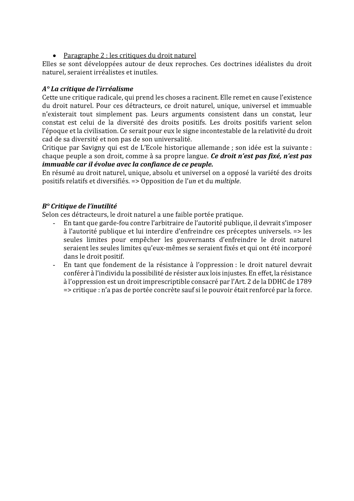 dissertation sur le droit naturel