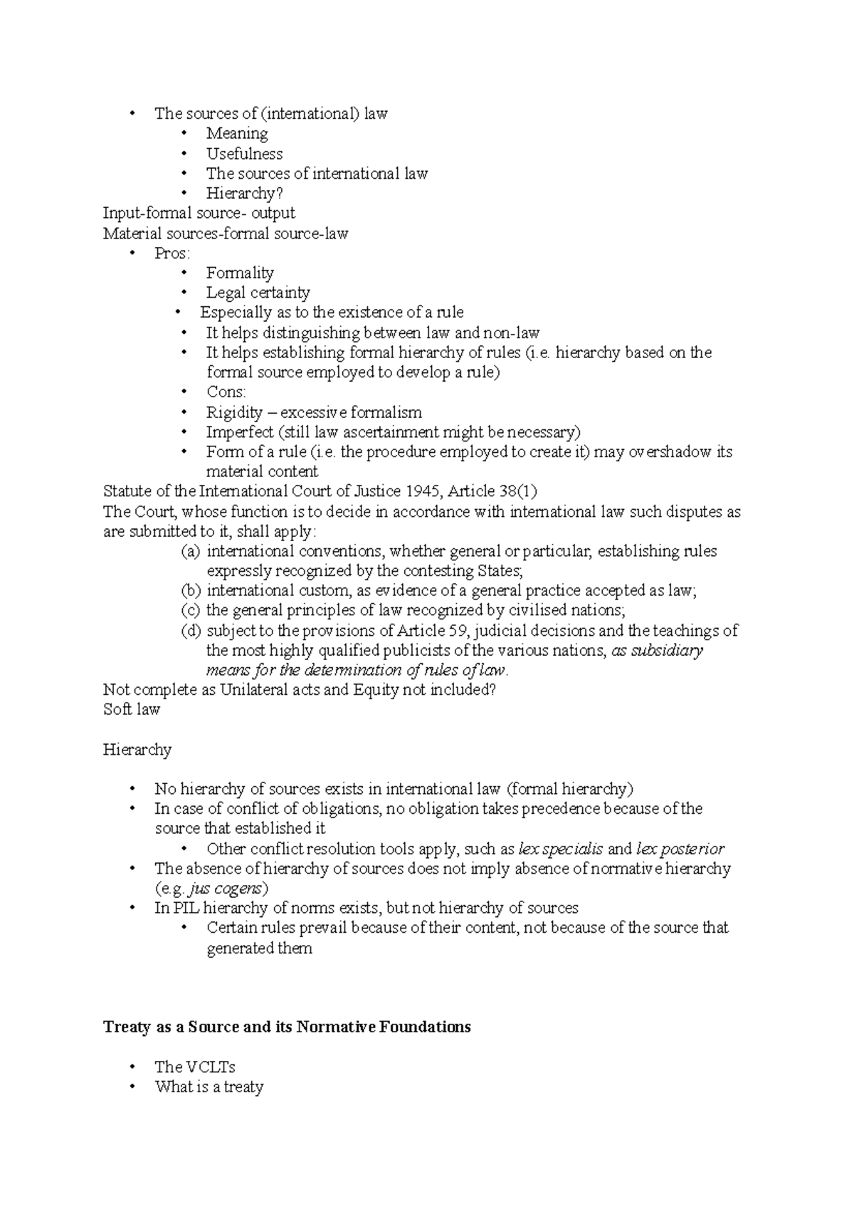 Sources of International Law - The sources of (international) law ...