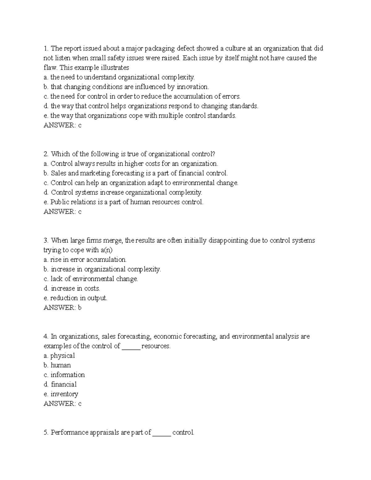 MGT103 Chap 14 - Kljsvzdxc - The Report Issued About A Major Packaging ...