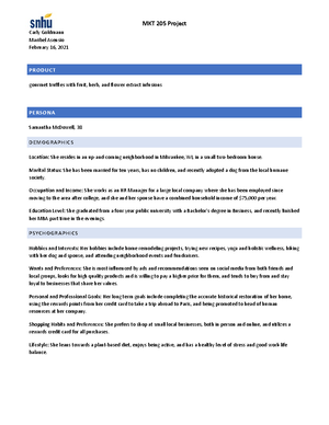 MKT205 Module Two Milestone - MKT-205 - SNHU - Studocu