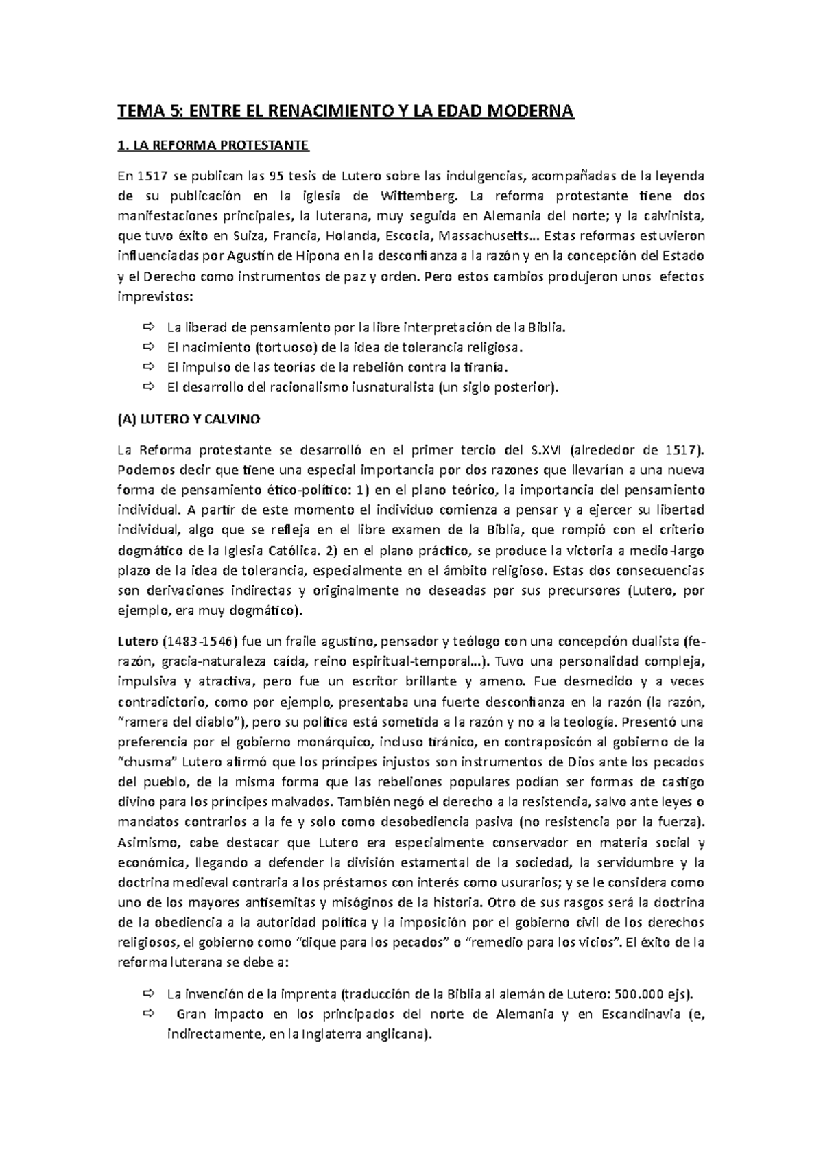 Tema 5 Htp Apuntes De Historia De La Teoría Política De Alfonso Ruiz