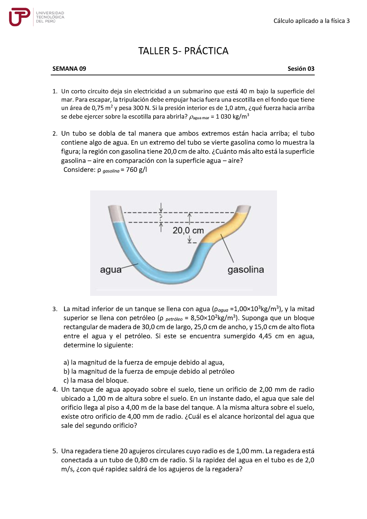 T5 Sem9 Ses9 Practica - C·lculo Aplicado A La FÌsica 3 TALLER 5 ...