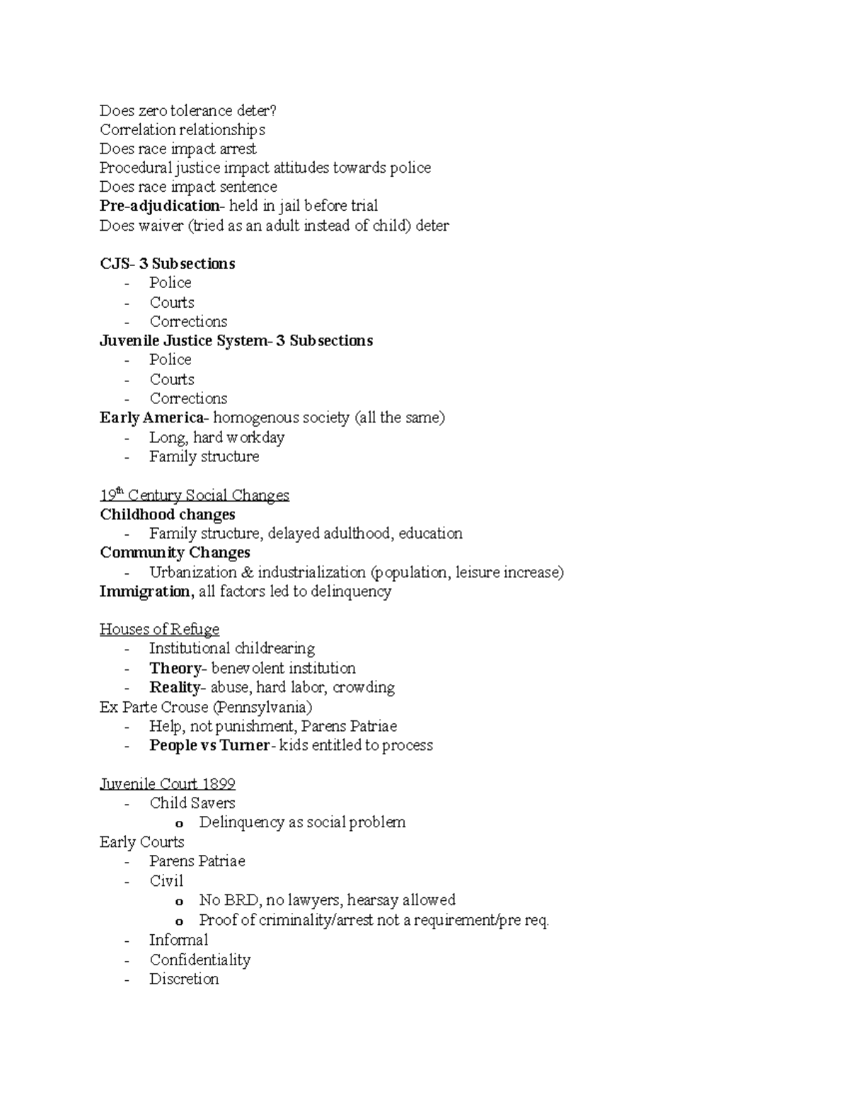 Juvenile justice administration Does zero tolerance deter