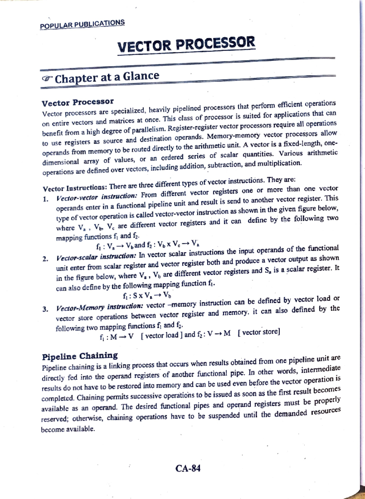 CA PART 3 - notes on vector - POPULAR PUBLICATIONS VECTOR PROCESSOR ...