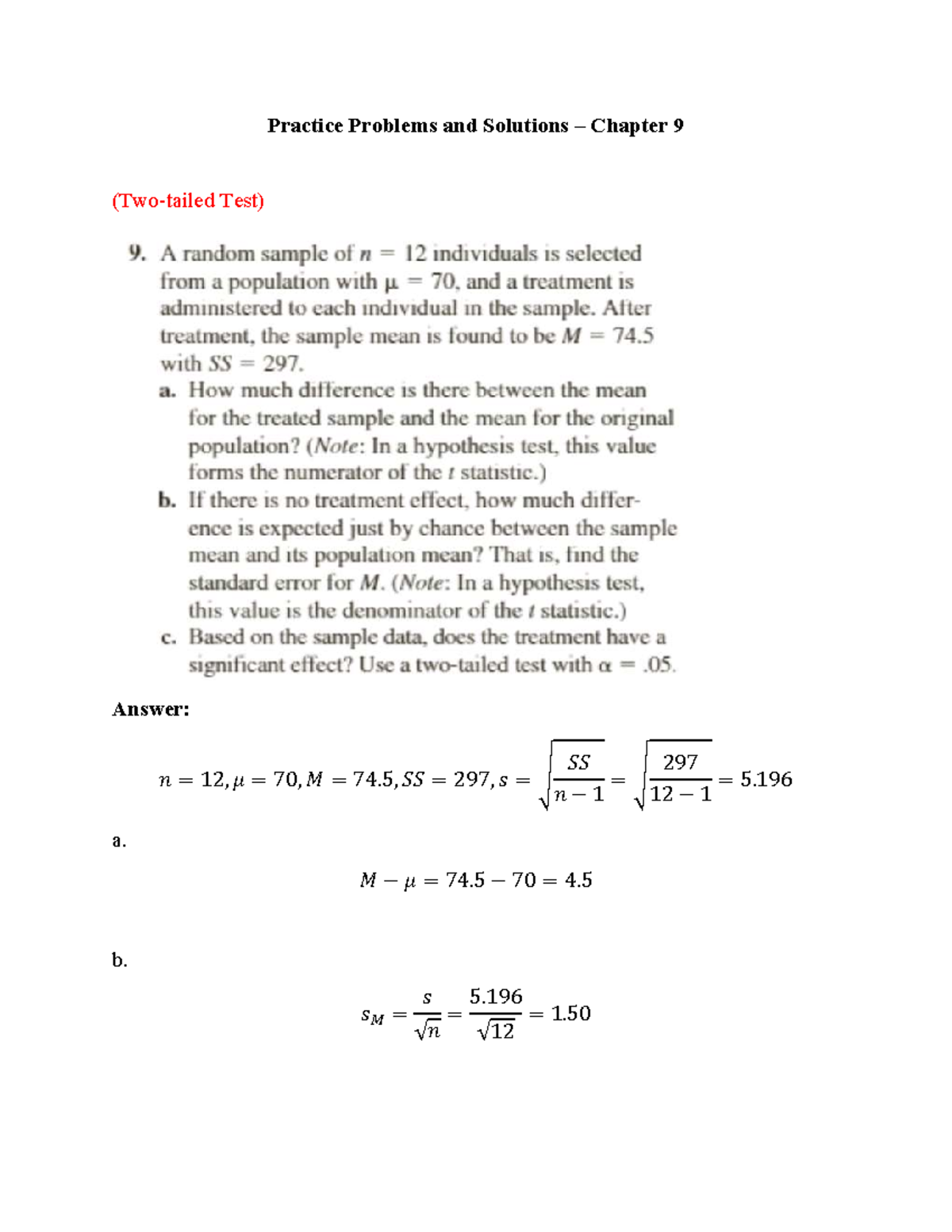 Chapter 9 Practise Problems - Practice Problems And Solutions – Chapter ...