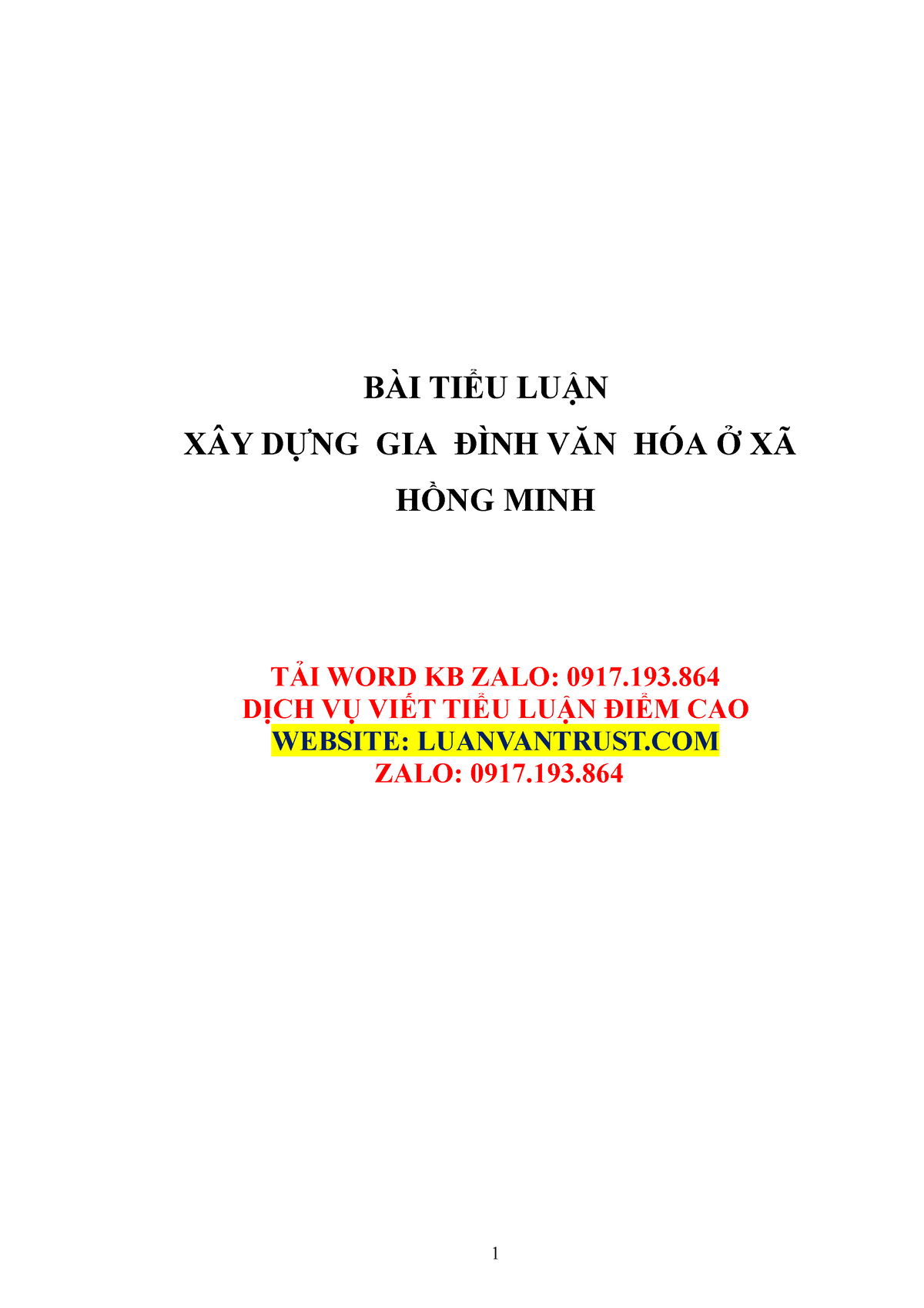 Bài Tiểu Luận Xây Dựng Gia Đình Văn Hóa Ở Xã Hồng Minh, 9 điểm - BÀI TIỂU LUẬN XÂY DỰNG GIA ĐÌNH VĂN - Studocu