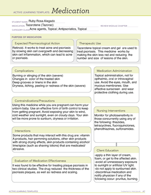 Tretinoin - Med template - ACTIVE LEARNING TEMPLATES TherapeuTic ...