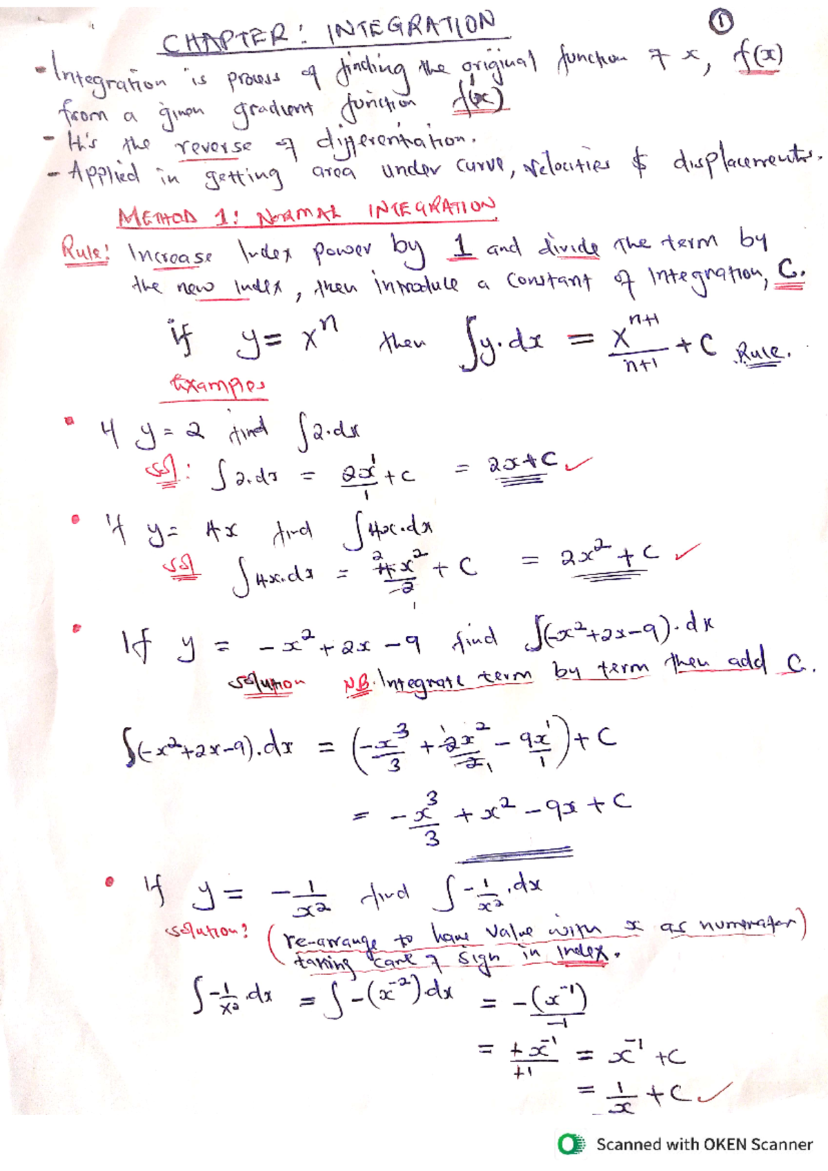 Integration; Introduction part - CHAPTER: INTEGRATION 1 Integration is ...