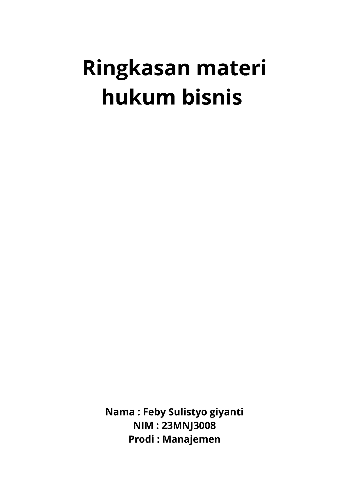 Ringkasan Materi Hukum Bisnis 20231020 154731 0000 - Ringkasan Materi ...