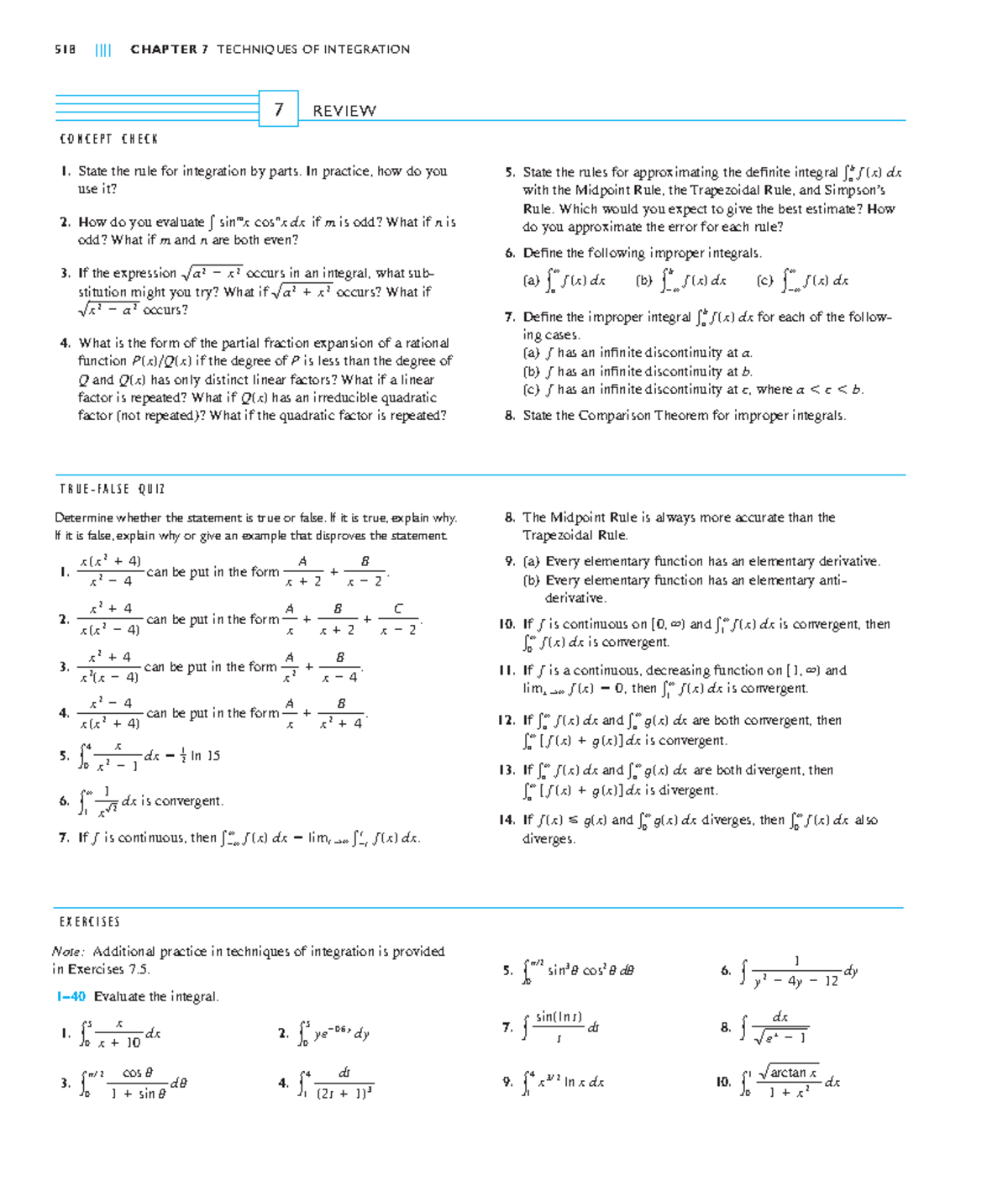 Math ch 7-review - math work - Note: Additional practice in techniques ...