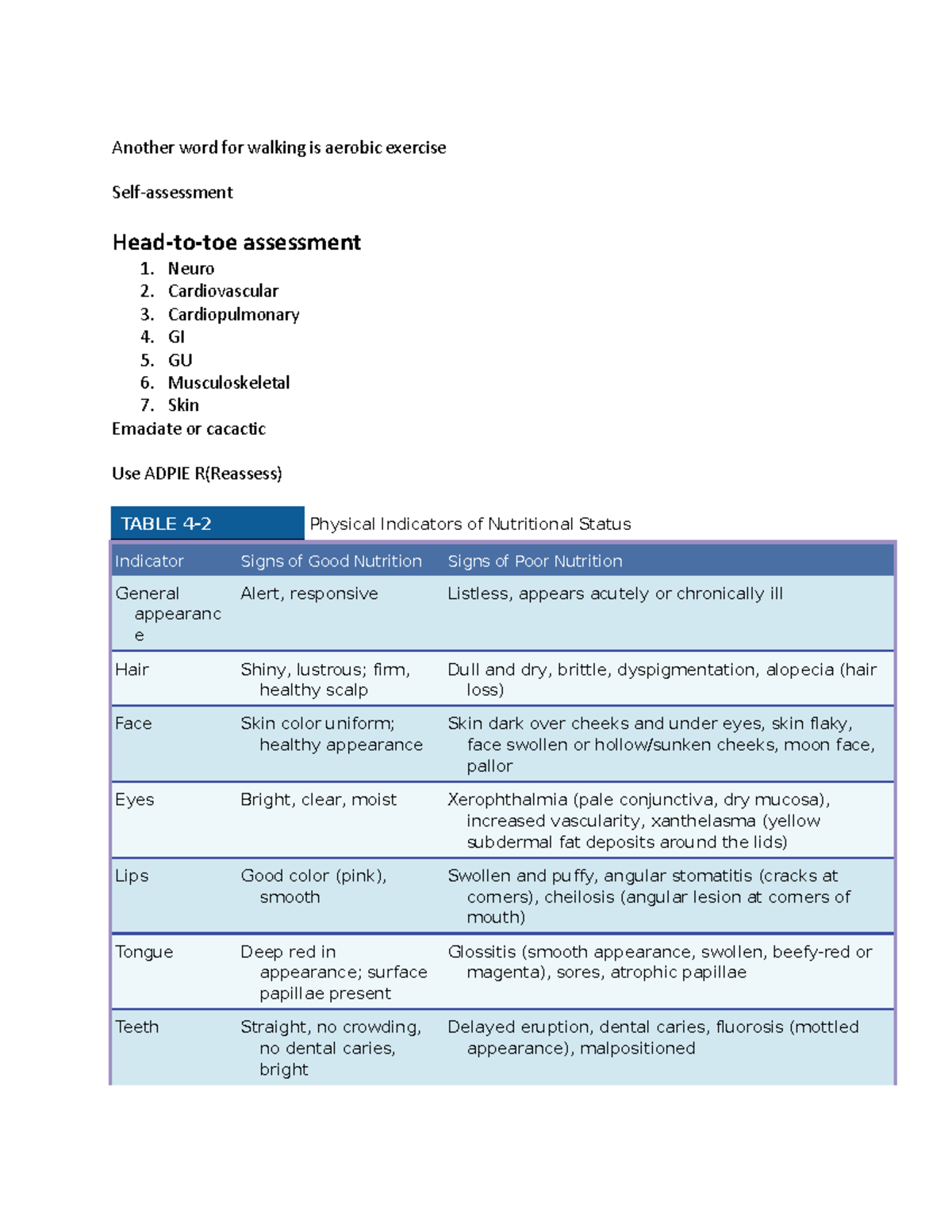 1-24-med-surge-notes-another-word-for-walking-is-aerobic-exercise