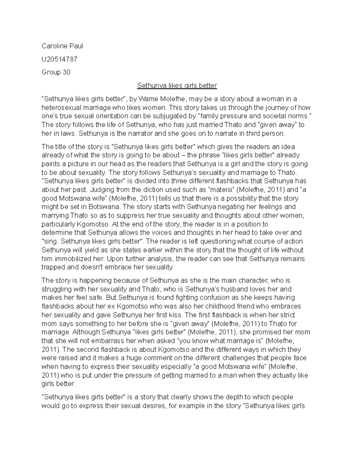 Caroline Paul essay Caroline Paul U Group 30 Sethunya likes girls