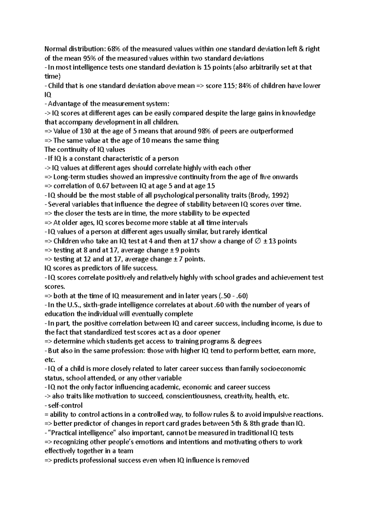 Normal distribution Introduction To Psychology Normal distribution 68 of the measured